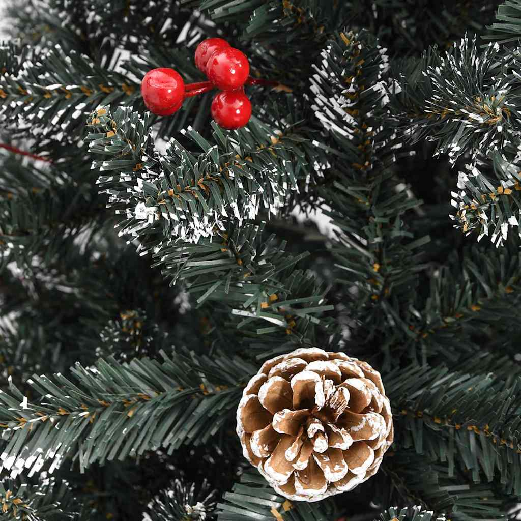 Konstgjord julgran Grön 210 cm PVC och Plast och Stål