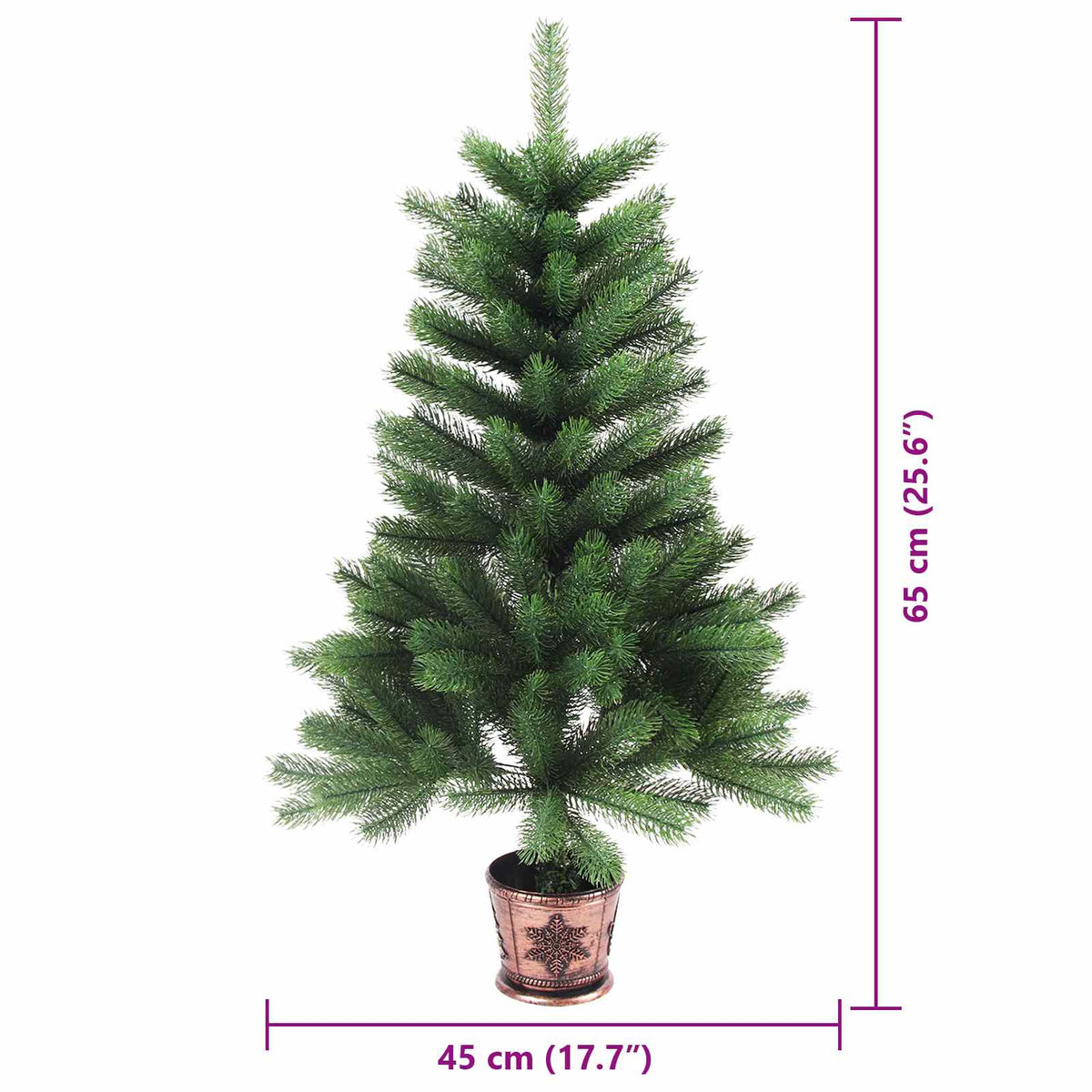 Julgran med 150 LED-lampor med stativ Grön 65 cm PE
