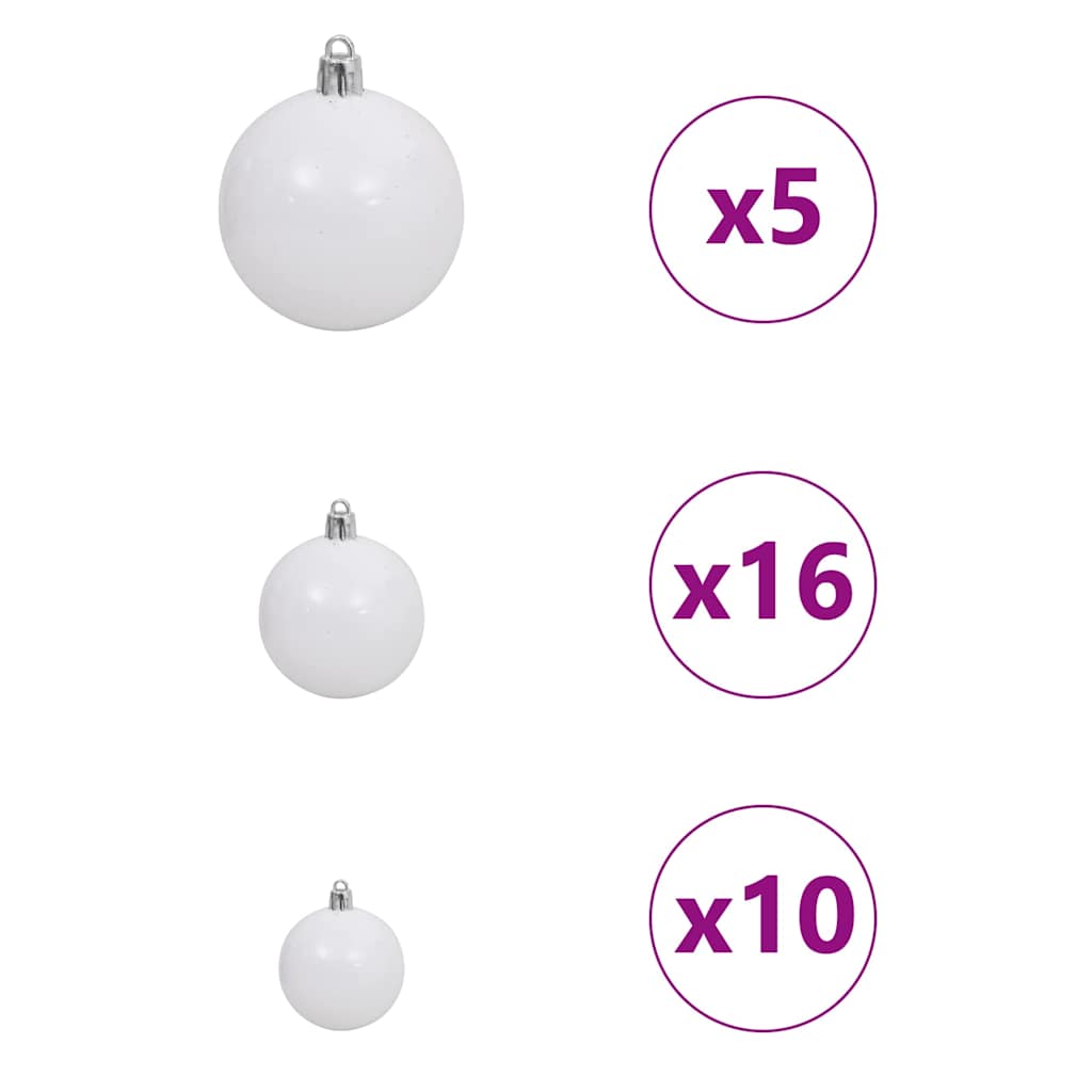 Konstgjord Förbelyst Julgran Grön 210 cm PVC och metall