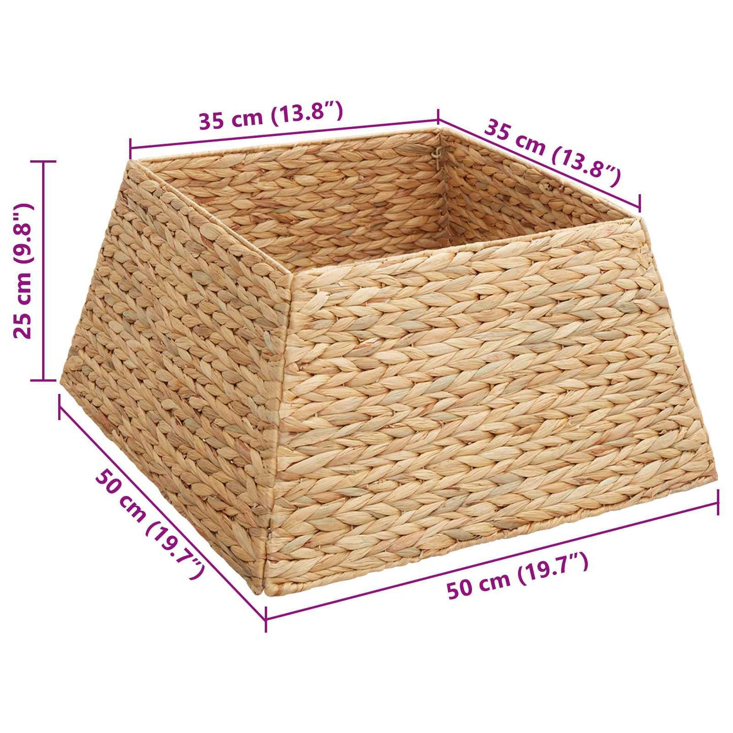 Julträdskrage Brun 50 x 50 x 25 cm Vattenhyacint