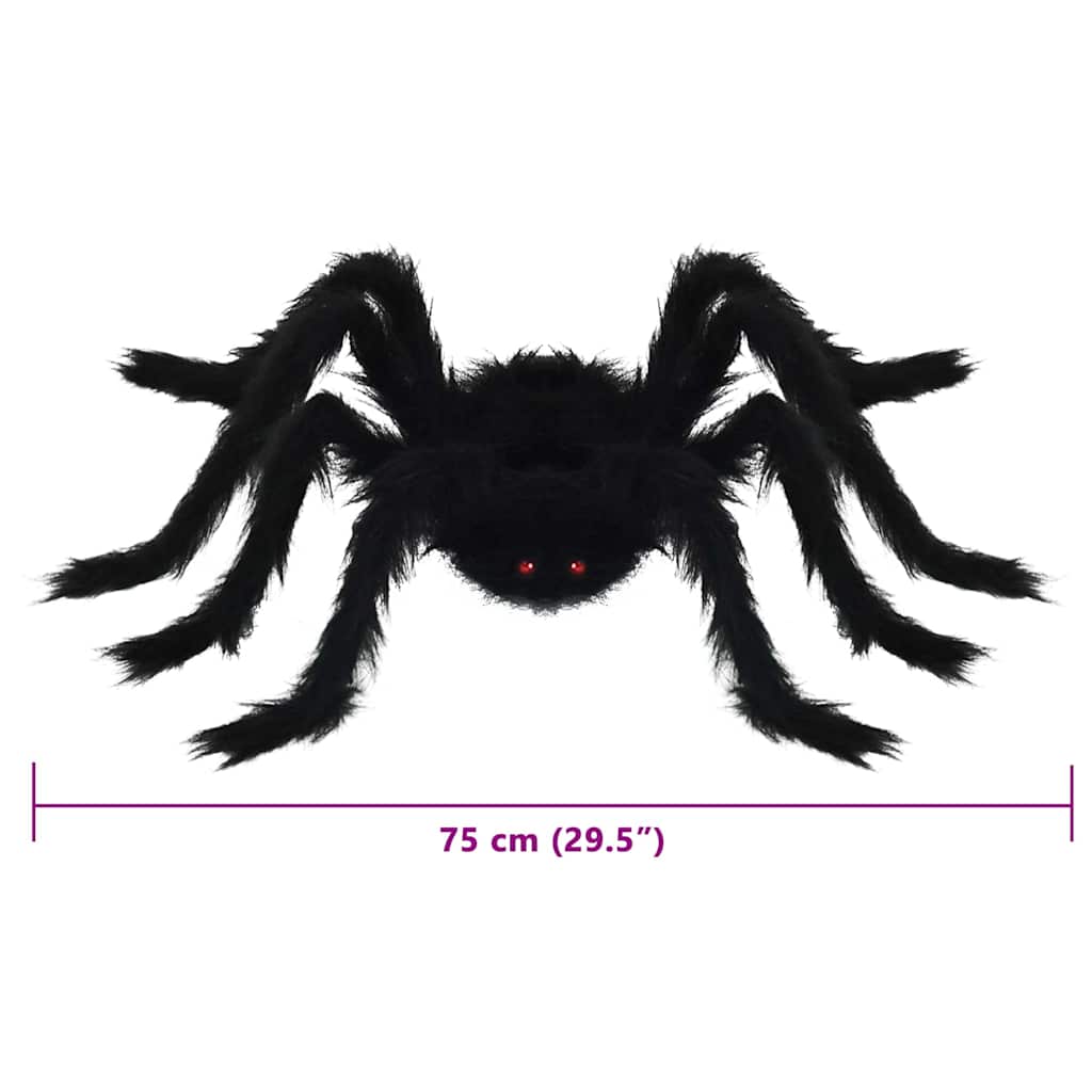 Halloween Spindel Dekoration 6 st Svart 75 cm