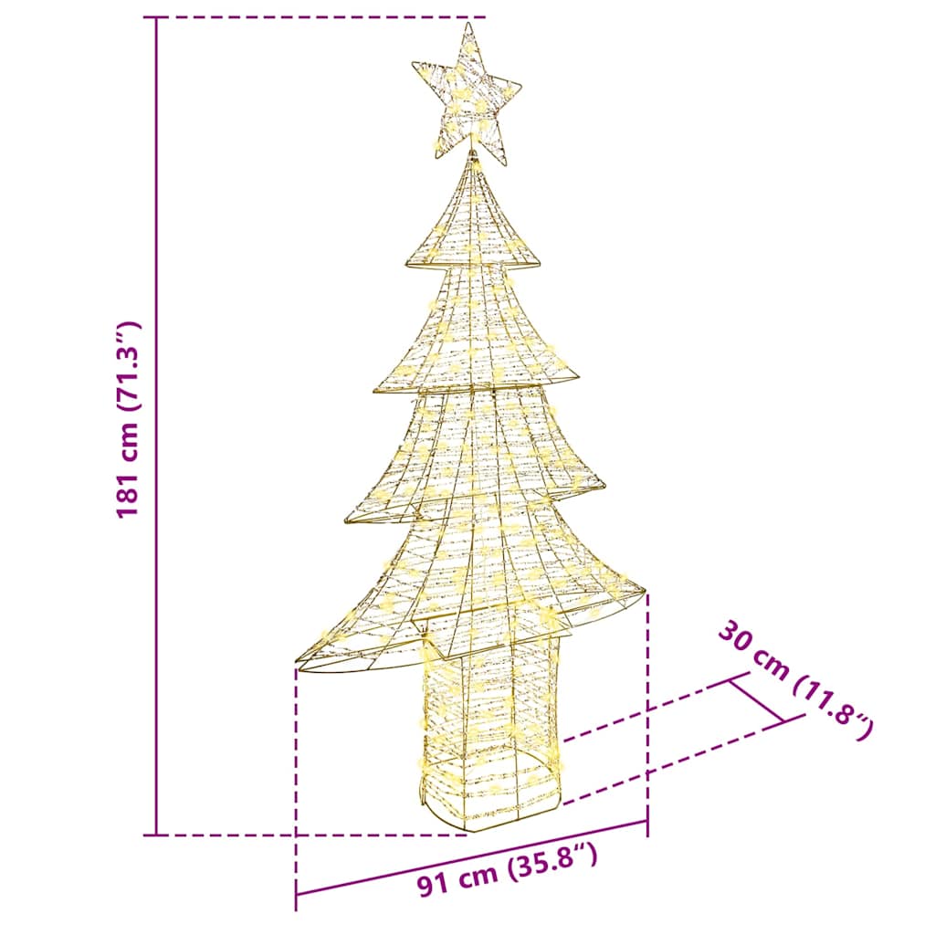 Julgran 240 LED-lampor Varmvit 181 cm PET