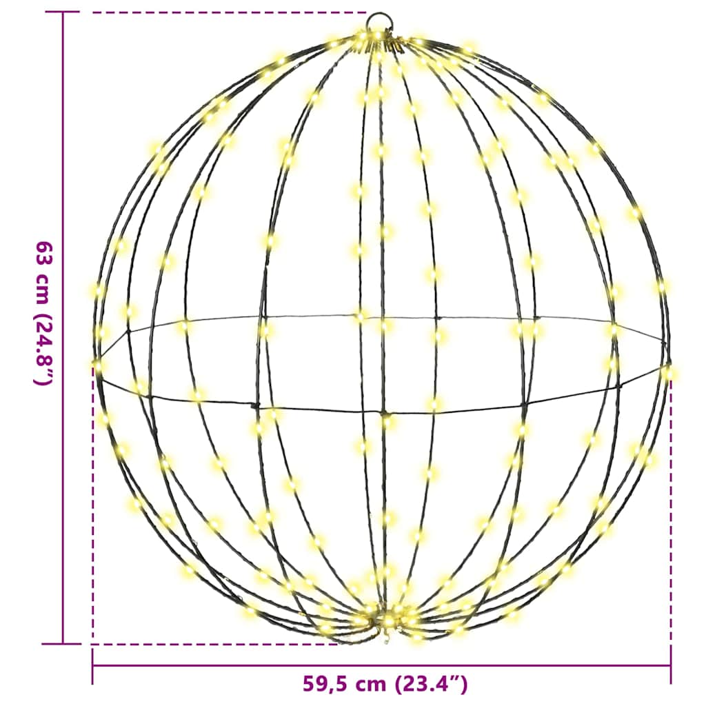 Ball 2 pcs Varmvit 59,5 x 59,5 x 63 cm Metall