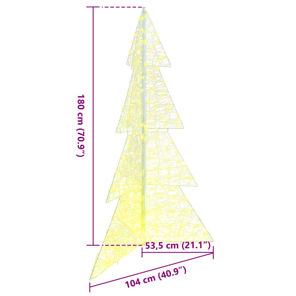 Julgran 240 LED-lampor Varmvit 180 cm Akryl