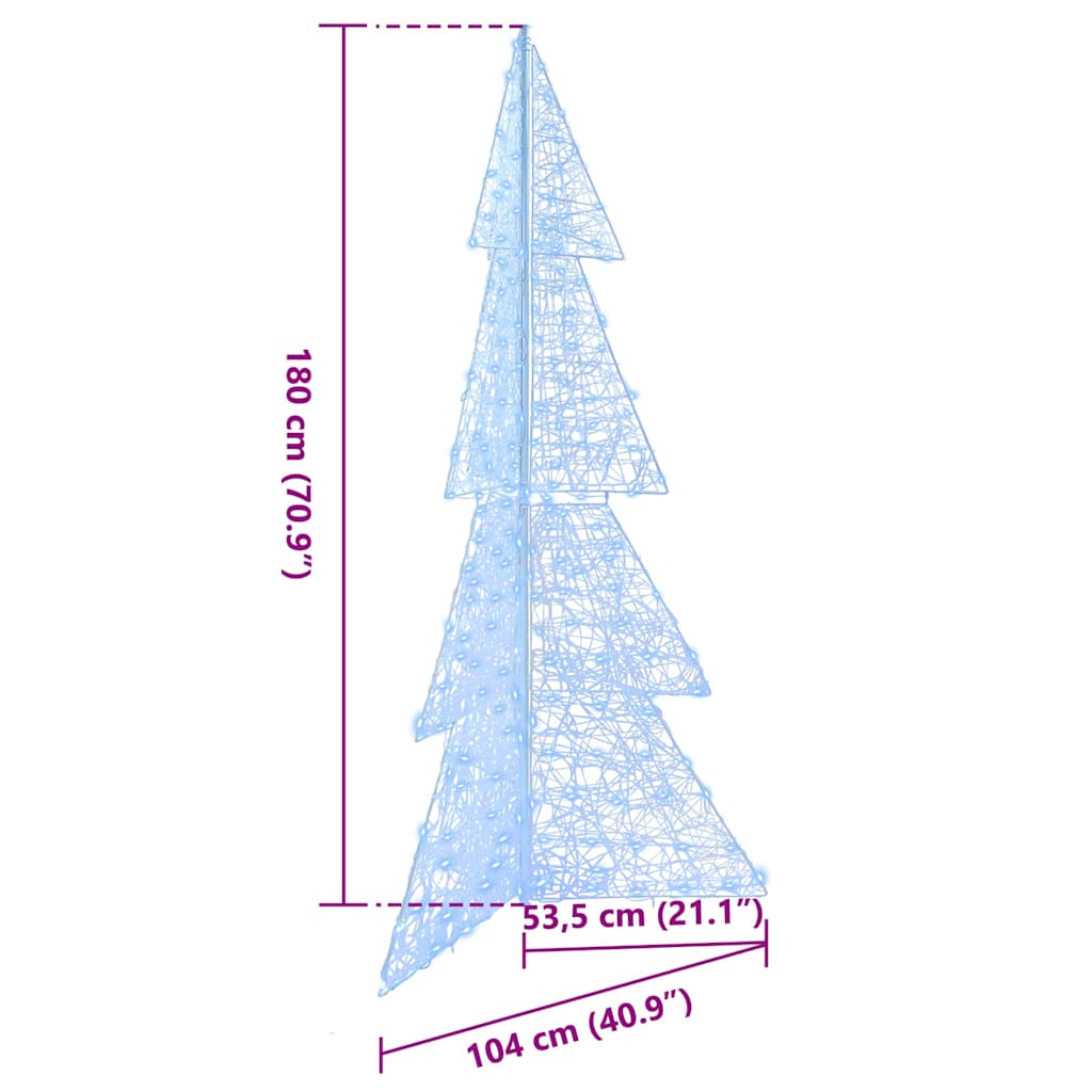 Julgran 240 LED-lampor Kall Vit 180 cm Akryl