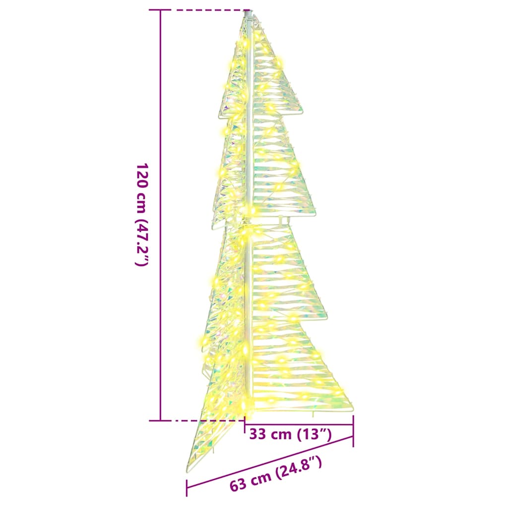 Julgran 100 LED-lampor Varmvit 120 cm PET