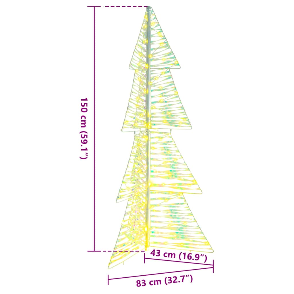 Julgran 160 LED-lampor Varmvit 150 cm PET