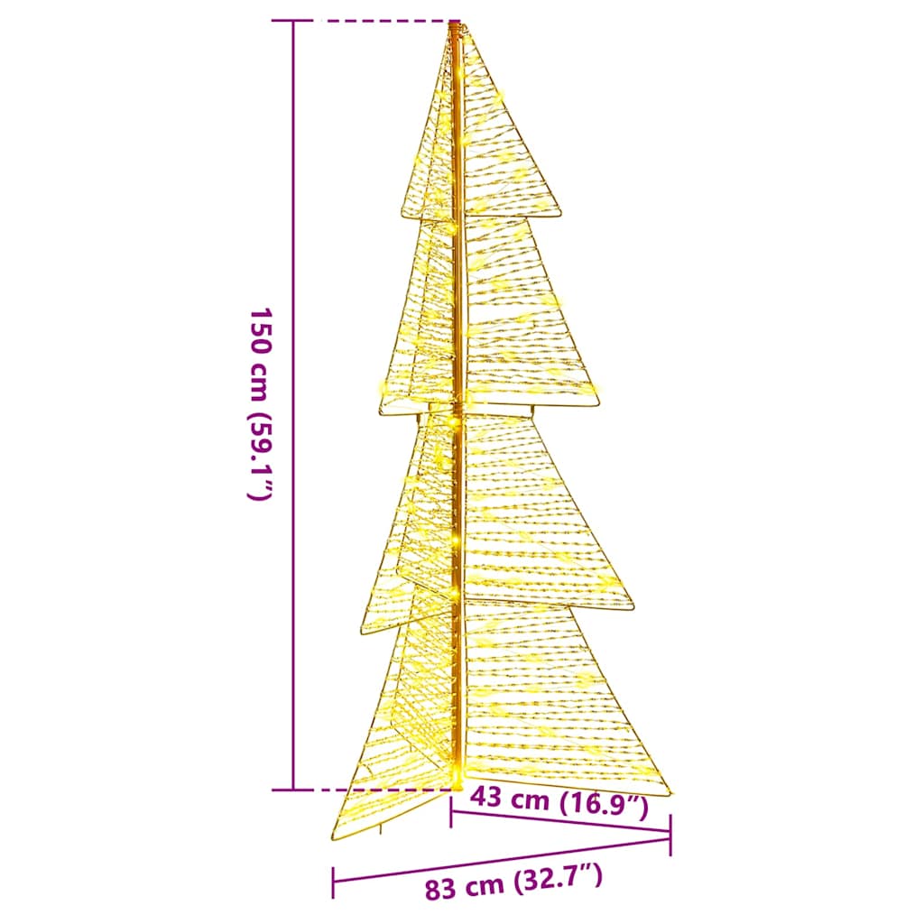 Julgran 160 LED-lampor Varmvit 150 cm PET