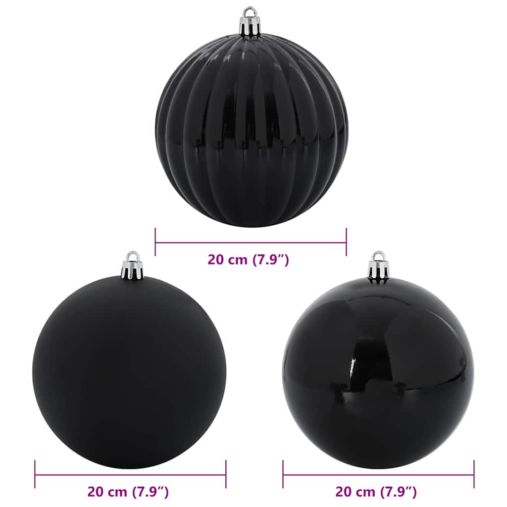 Julkula Set XXL 4 st Svart Ø 20 cm Plast
