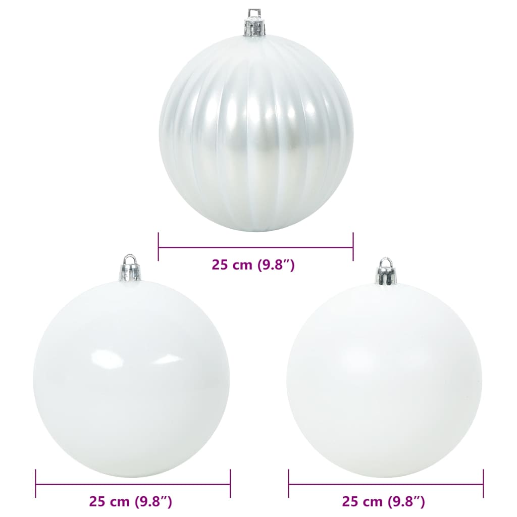 Julkula Set XXL 3 st Vit Ø 25 cm Plast