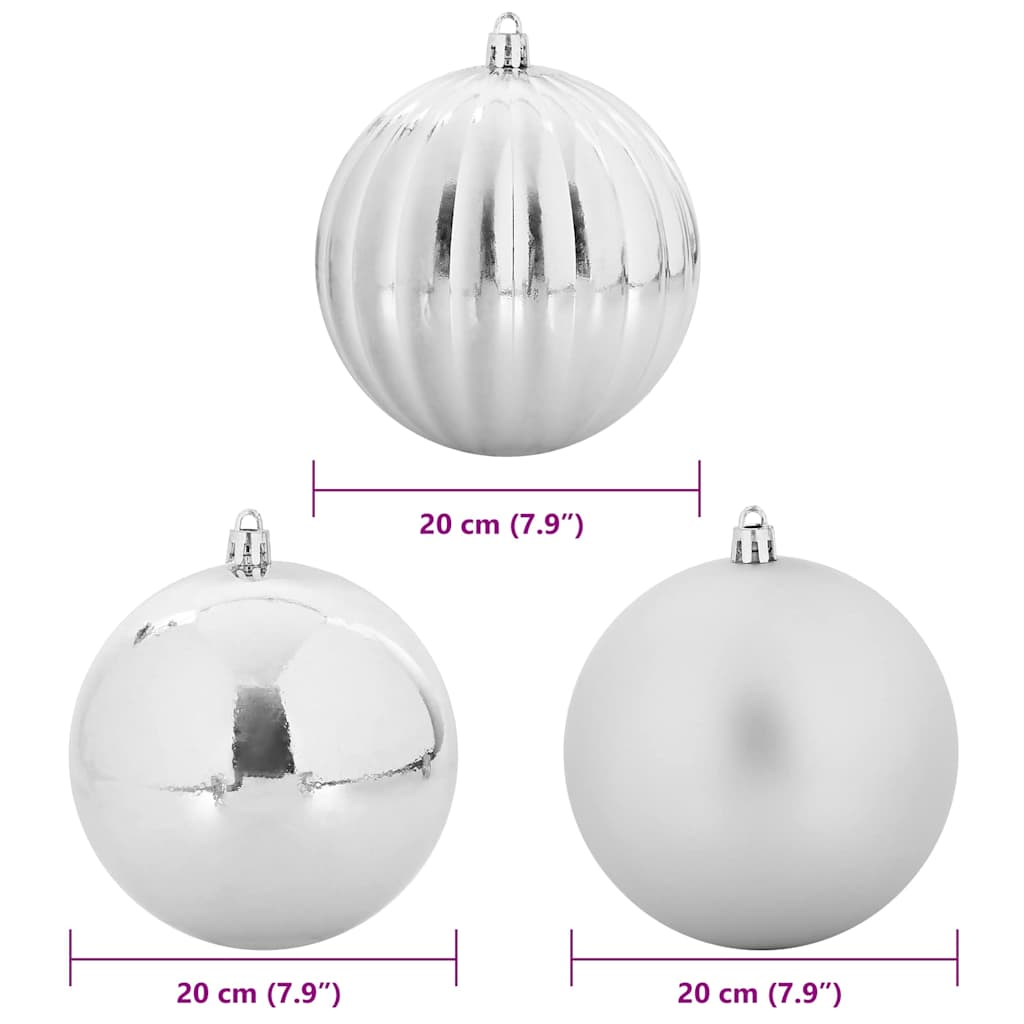 Julkula Set XXL 4 st Silver Ø 20 cm Plast