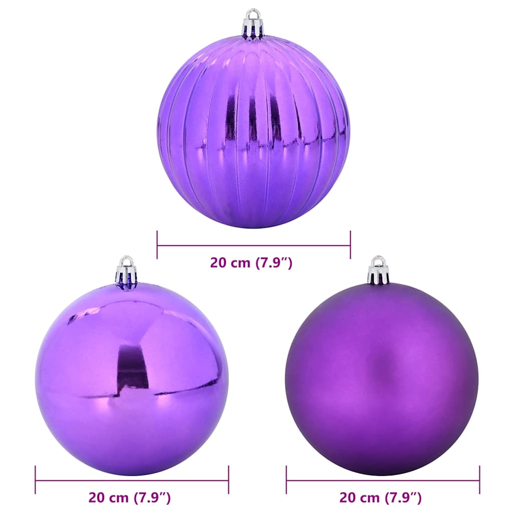 Julkula Set XXL 4 st Lila Ø 20 cm Plast