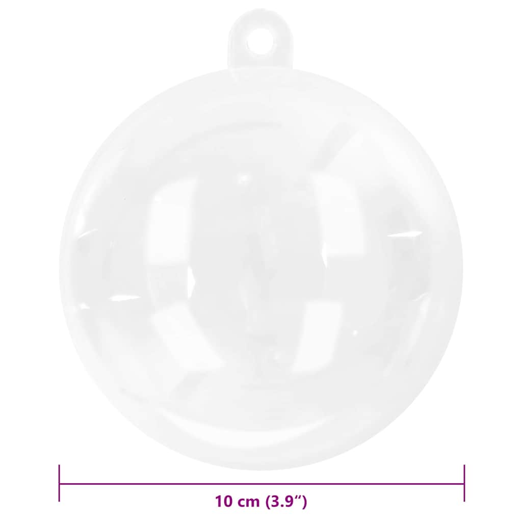 Julprydnad Set 25 st Transparent Ø 10 cm Plast