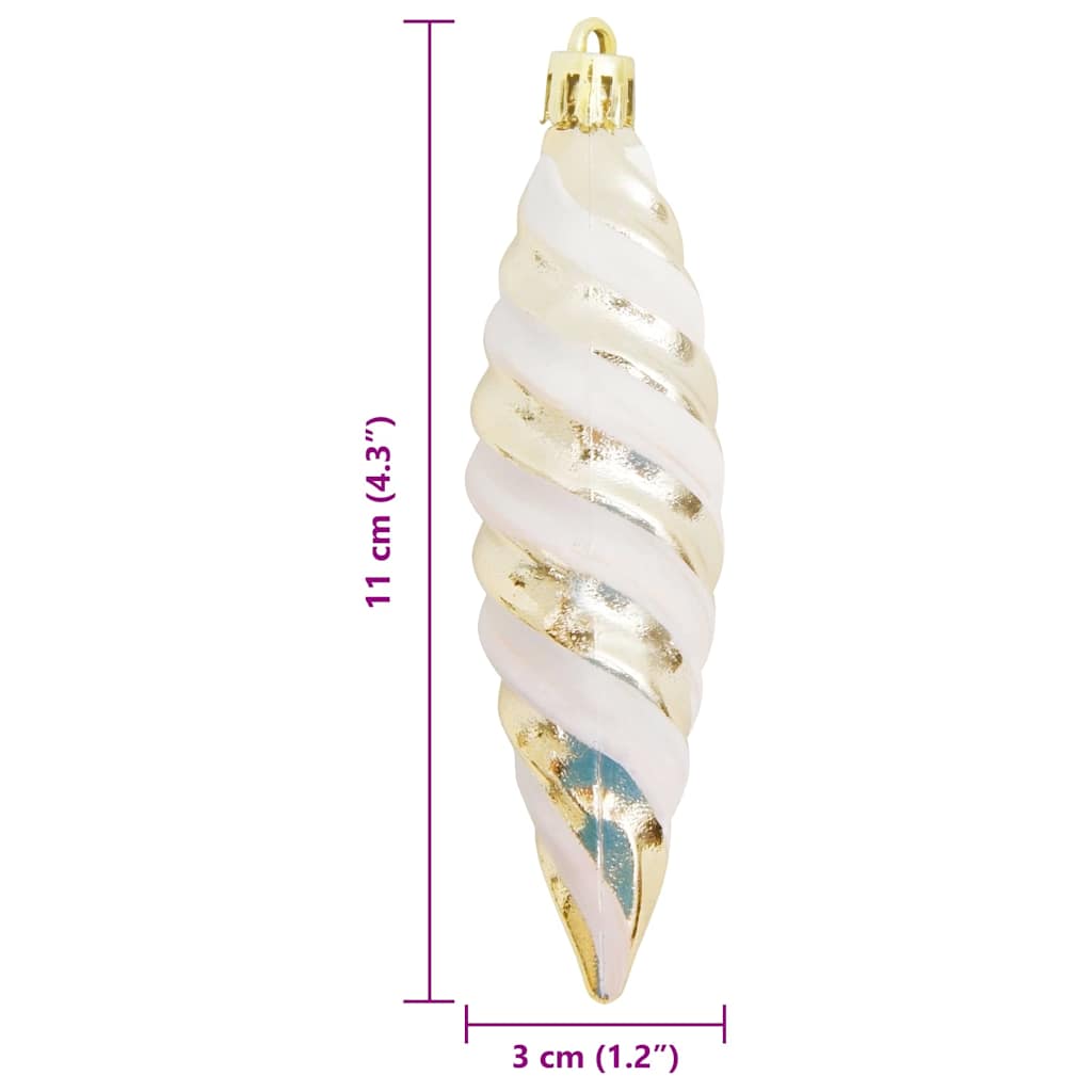 Jul Spiralformad Kula 40 st champagne 3 x 11 cm Plast