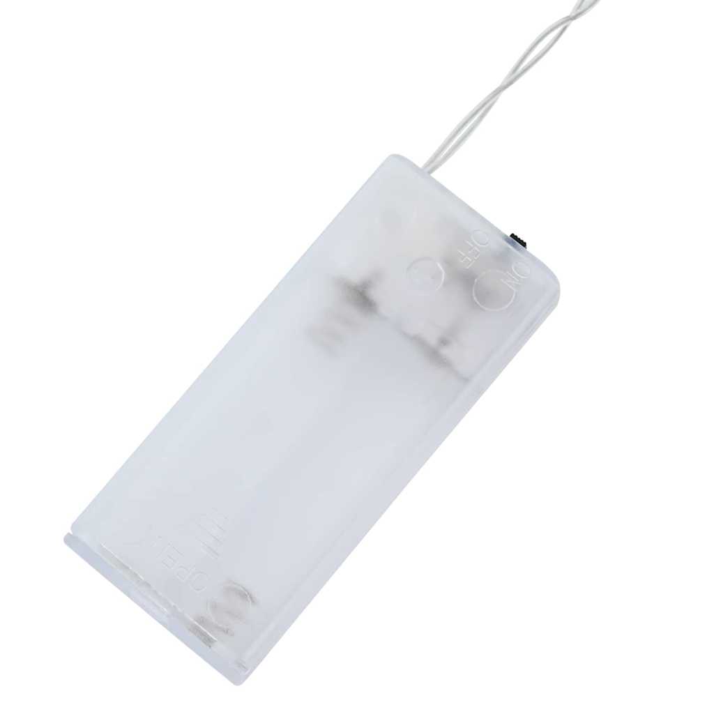 Julbåge med 10 LED-ljus Vit 47 x 5 x 29 cm Massiv furu