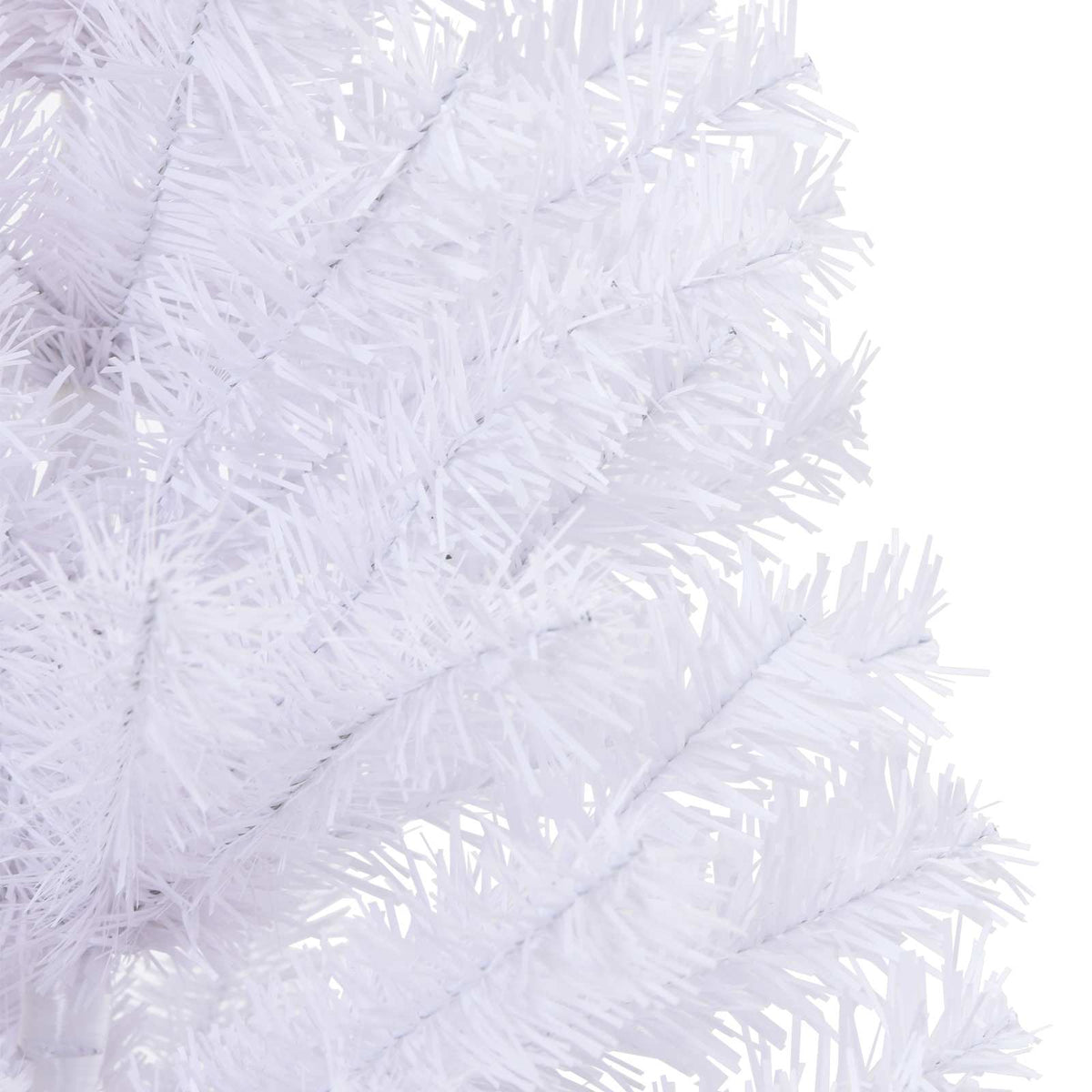 Konstgjord julgran med 150 LED-lampor Vit 120 cm PVC och Stål