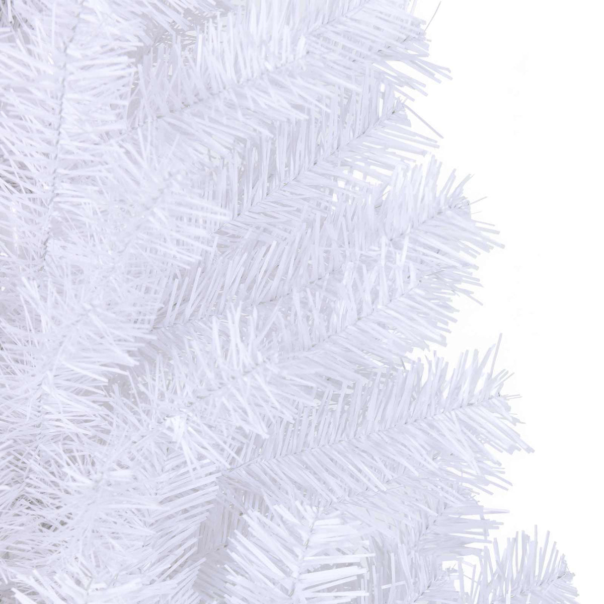 Konstgjord julgran med 300 LED-lampor Vit 210 cm PVC och stål