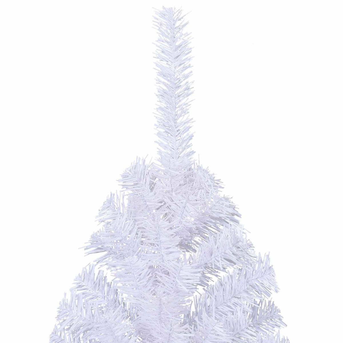 Konstgjord julgran med 300 LED-lampor Vit 210 cm PVC och stål