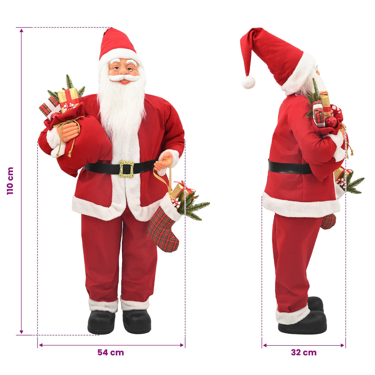 Tomtefigur Röd 110 cm Polyester