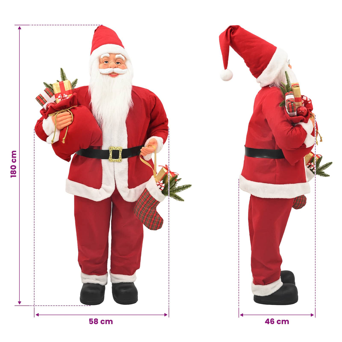 Tomtefigur Röd 180 cm Polyester