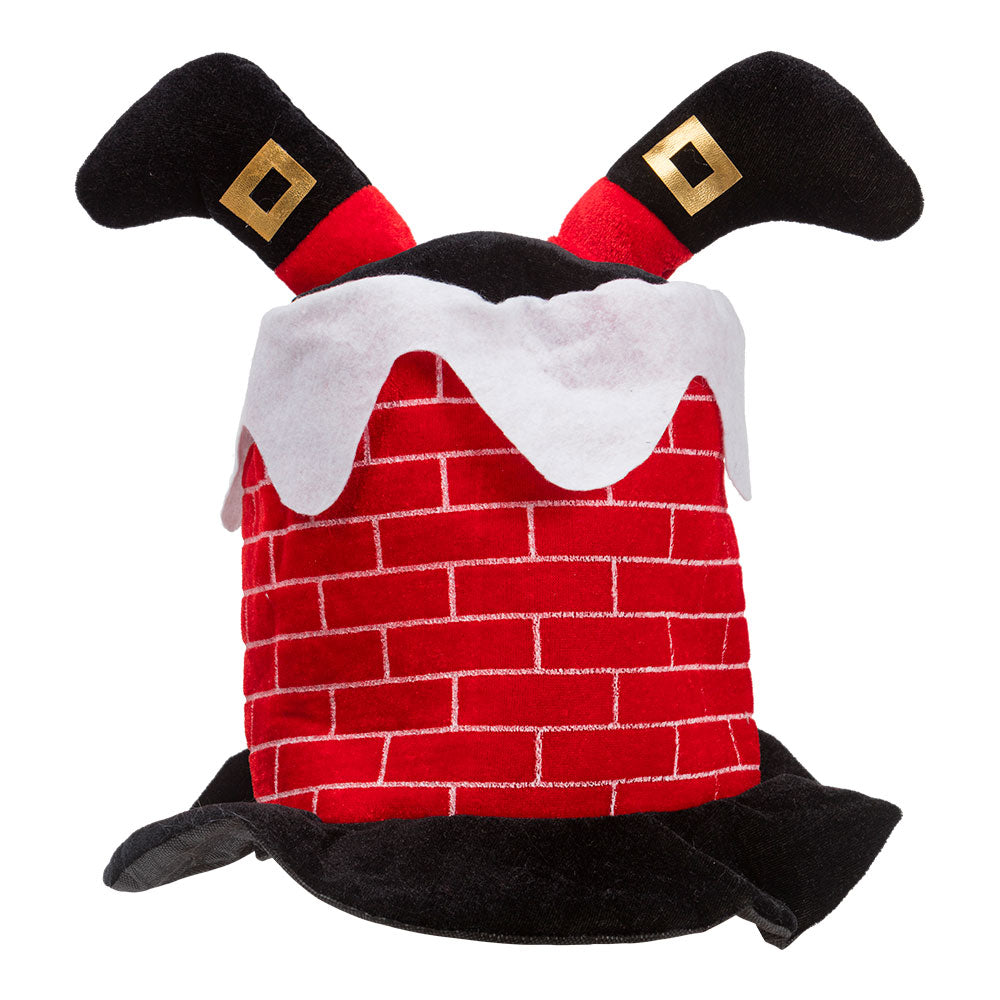 Julhatt med Tomte i skorstenen