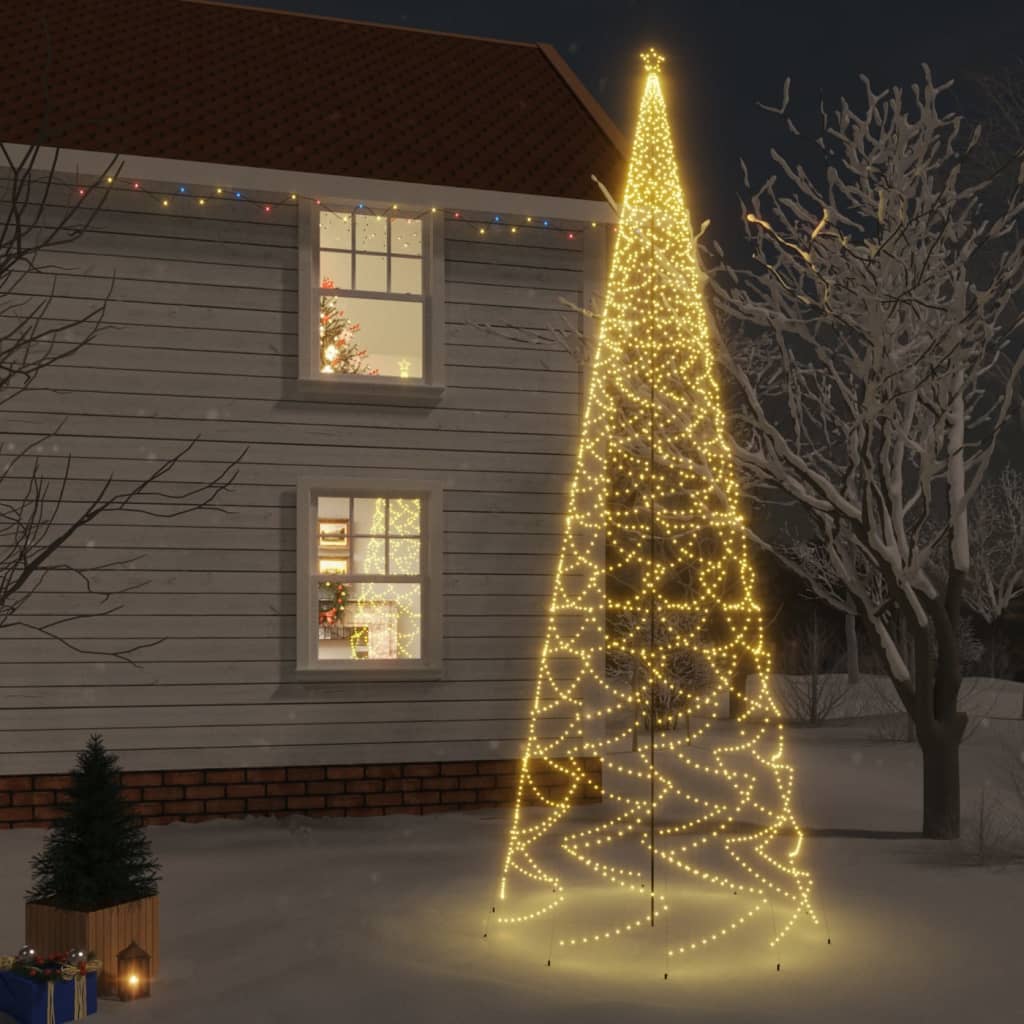 Christmas tree with ground spike 3000 warm white LEDs 800 cm