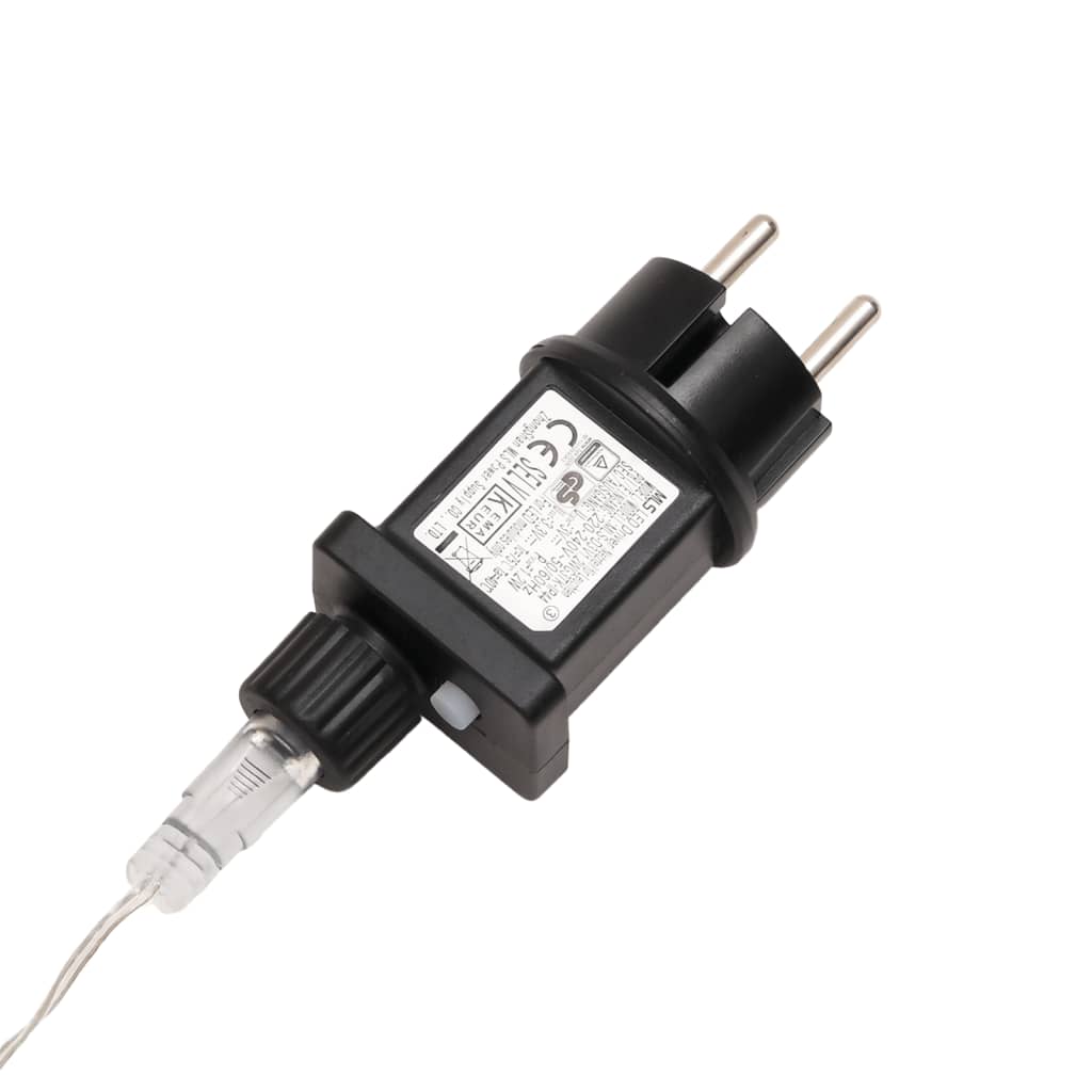 Slinga med 10 cm LED-stjärnor röd, 3 m