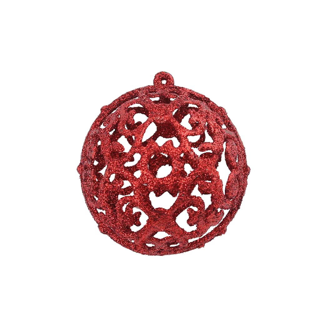 Julgranskulor 100 delar set 3/4/6 cm röd