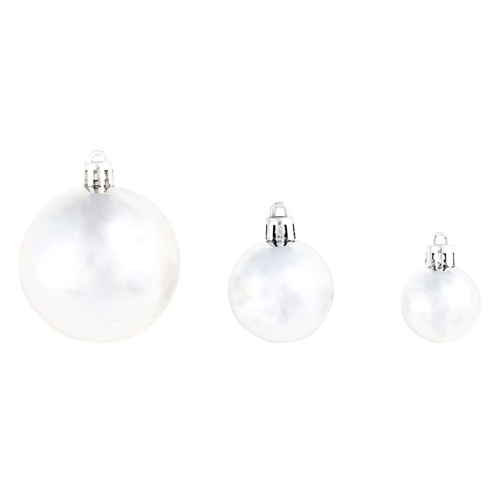Julgranskulor 100 delar set 3/4/6 cm silver