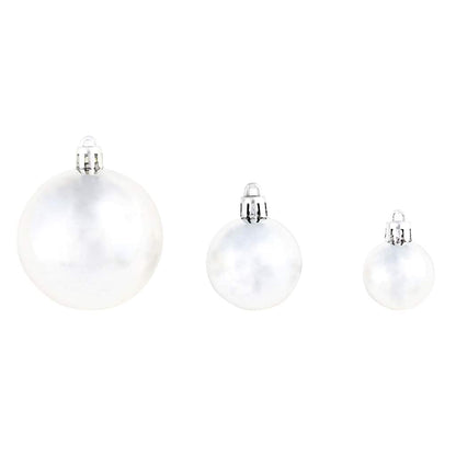 Julgranskulor 100 delar set 3/4/6 cm silver