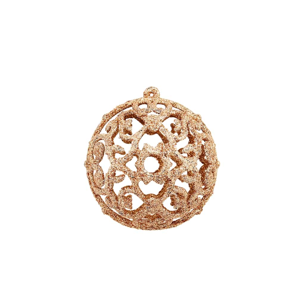 Julgranskulor 100 delar set 3/4/6 cm roséguld/guld