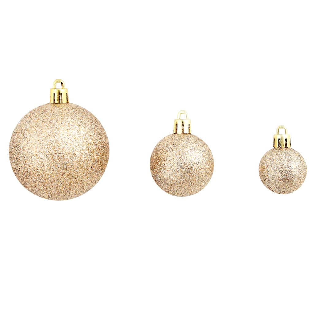 Julgranskulor 100 delar set 3/4/6 cm roséguld/guld
