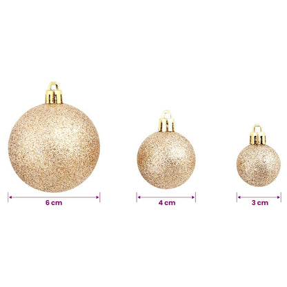Julgranskulor 100 delar set 3/4/6 cm roséguld/guld