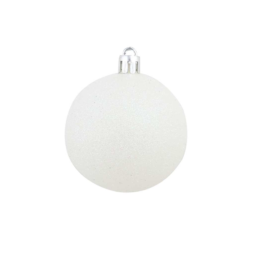Julgranskulor 100 delar set 3/4/6 cm vit/grå