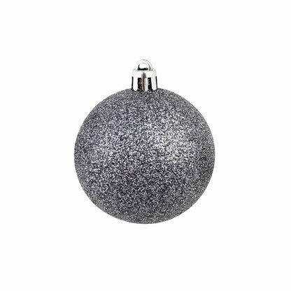 Julgranskulor 100 delar set 3/4/6 cm vit/grå