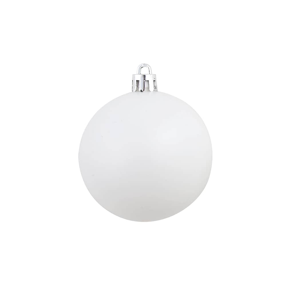 Julgranskulor 100 delar set 3/4/6 cm vit/grå