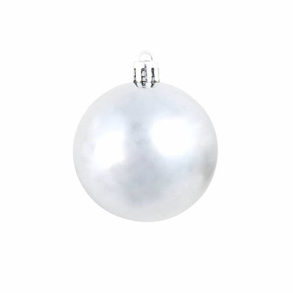 Julgranskulor 100 delar set 3/4/6 cm vit/grå