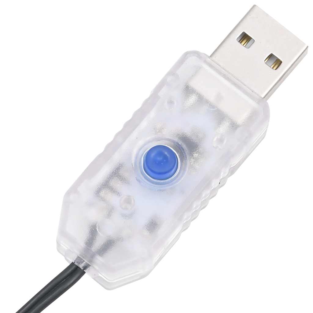 Ljusslinga med 400 LED 40 m 8 ljuseffekter varmvit