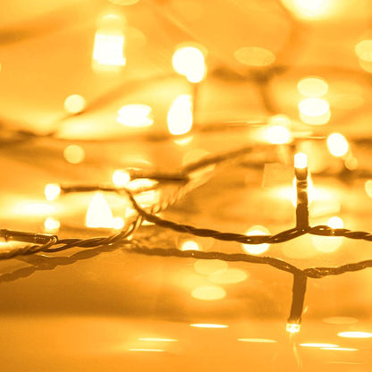 Ljusslinga med 600 LED 60 m 8 ljuseffekter IP44 varmvit