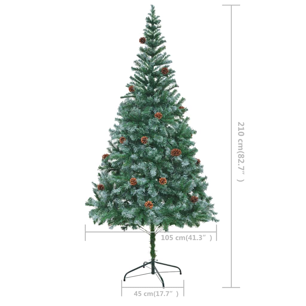 Plastgran med kottar 210 cm