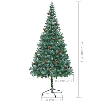 Plastgran med kottar 210 cm