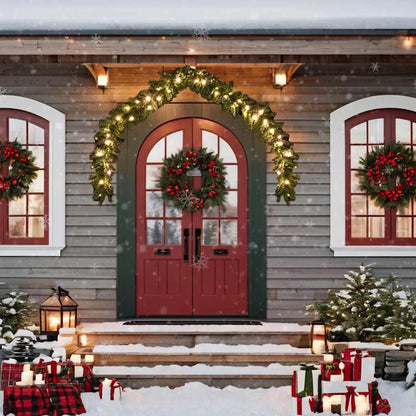 Julkrans med LED-lampor 10 m