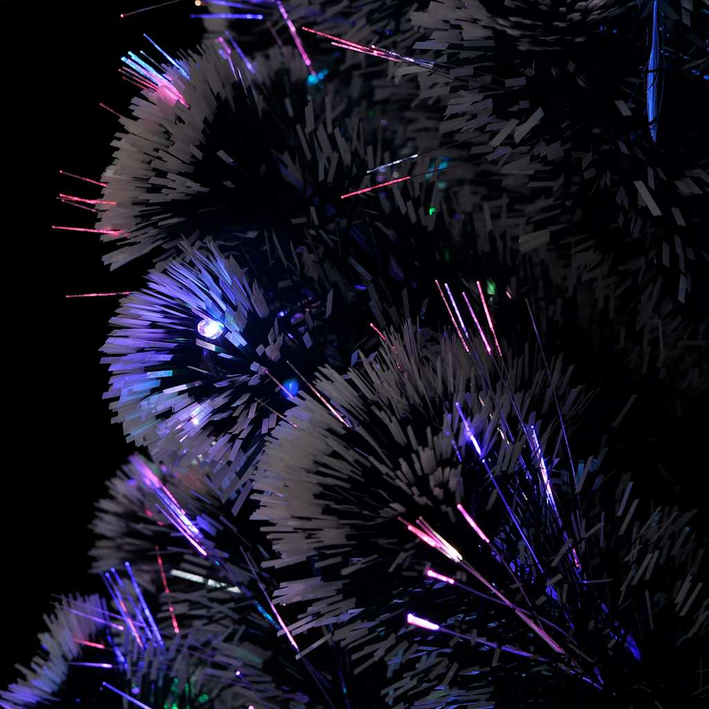 Förbelyst julgran med fot och LED 150 cm fiberoptik