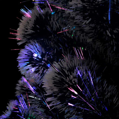 Förbelyst julgran med fot och LED 150 cm fiberoptik