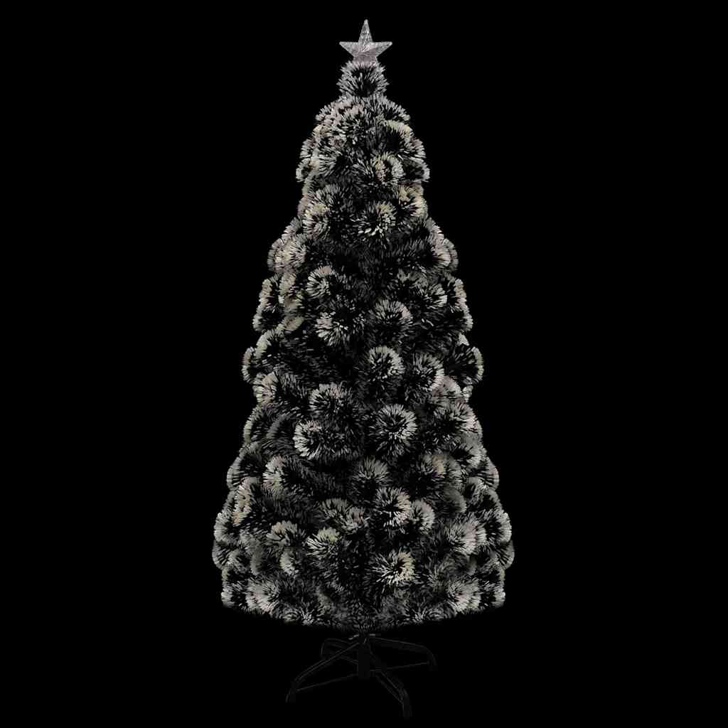 Förbelyst julgran med fot och LED 180 cm fiberoptik