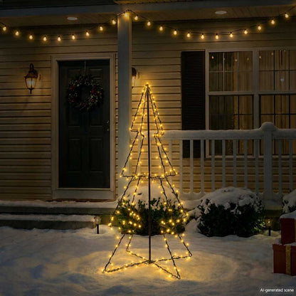 Ljuskon för julgran 160 LED inne/ute 78x120 cm
