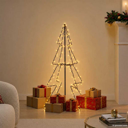 Ljuskon för julgran 160 LED inne/ute 78x120 cm