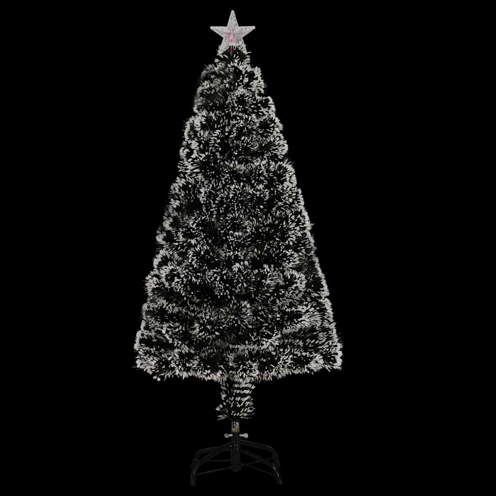 Förbelyst julgran med fot och LED 120 cm fiberoptik