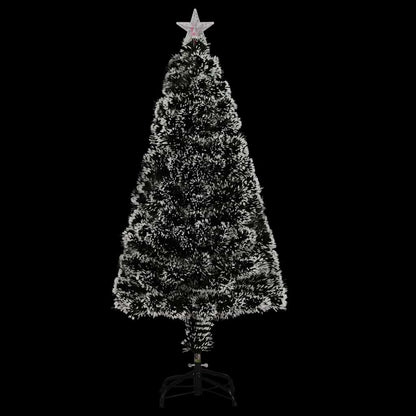 Förbelyst julgran med fot och LED 120 cm fiberoptik