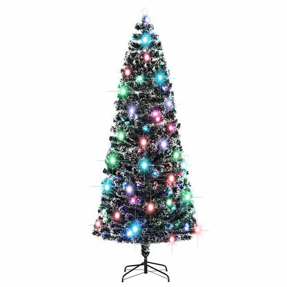 Förbelyst julgran med fot och LED 240 cm fiberoptik